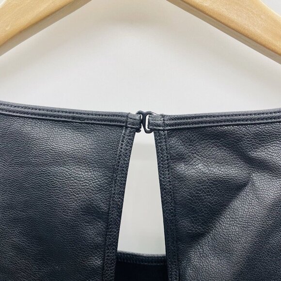 INC International Concepts Womens XXL Faux Leather Bodysuit in Black $50 118 - Picture 7 of 10